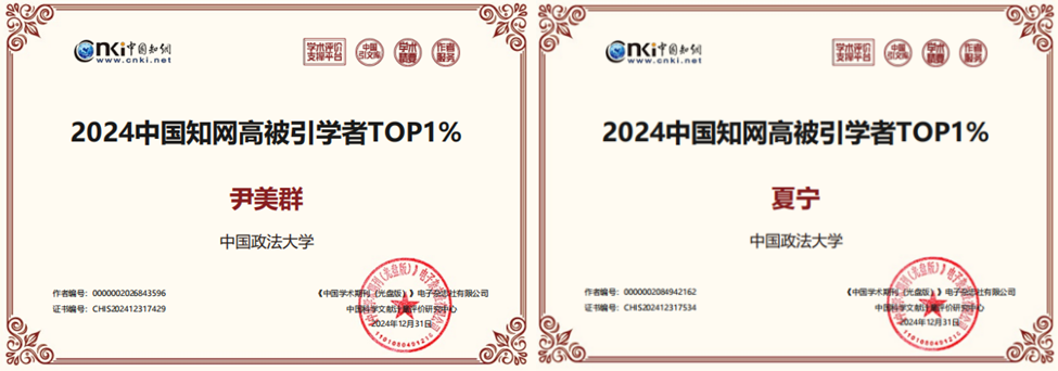 老王论坛
两位教授入选2024中国知网高被引学者Top1%